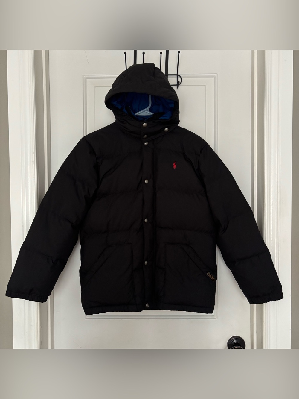 Polo Ralph Lauren Kids boys down puffer jacket coat Large black removable hood